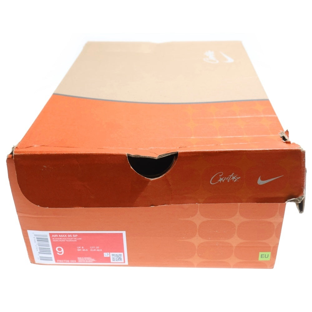 NIKE(ナイキ) ×Corteiz AIR MAX 95 Black and Tour Yellow FB2709-003 ×コーテイズ エアマックス95 ブラックアンドツアー ローカットスニーカー ブラック US9/27.0cm