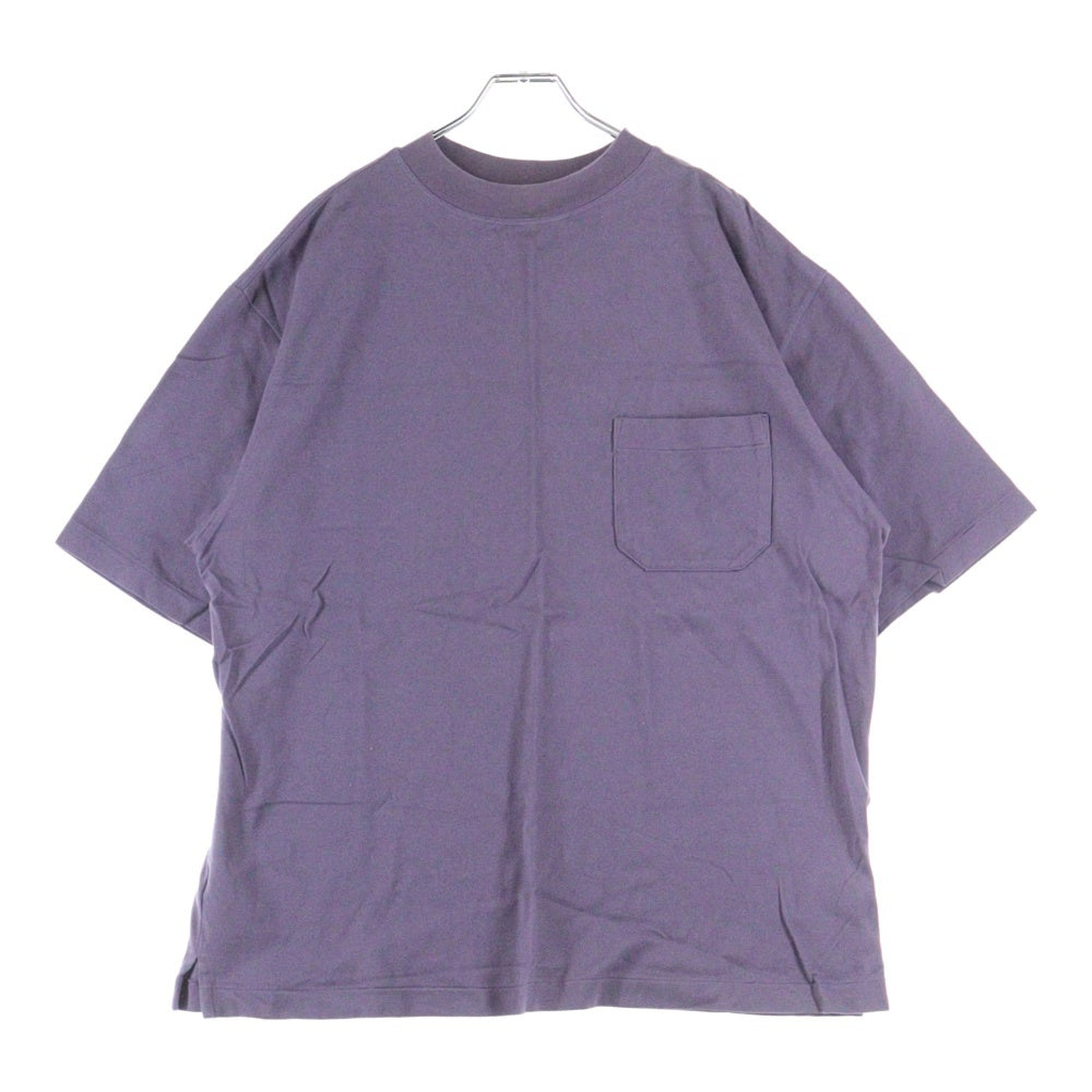 AURALEE(オーラリー) 22SS SUPER FINE COTTON SALT SHRINK PIQUE BIG TEE 鹿の子 クルーネック半袖tシャツカットソー パープル A22ST02EK