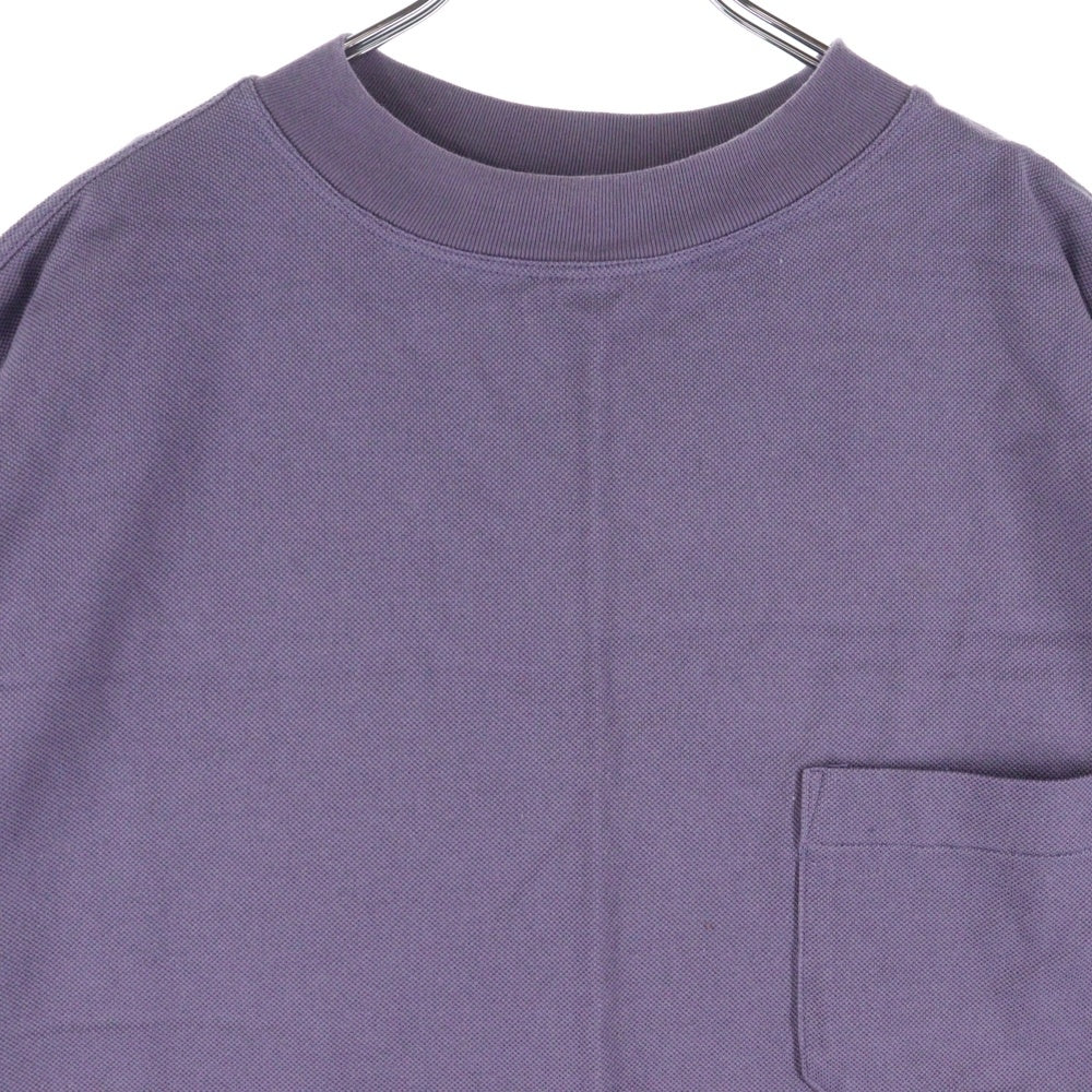 AURALEE(オーラリー) 22SS SUPER FINE COTTON SALT SHRINK PIQUE BIG TEE 鹿の子 クルーネック半袖tシャツカットソー パープル A22ST02EK