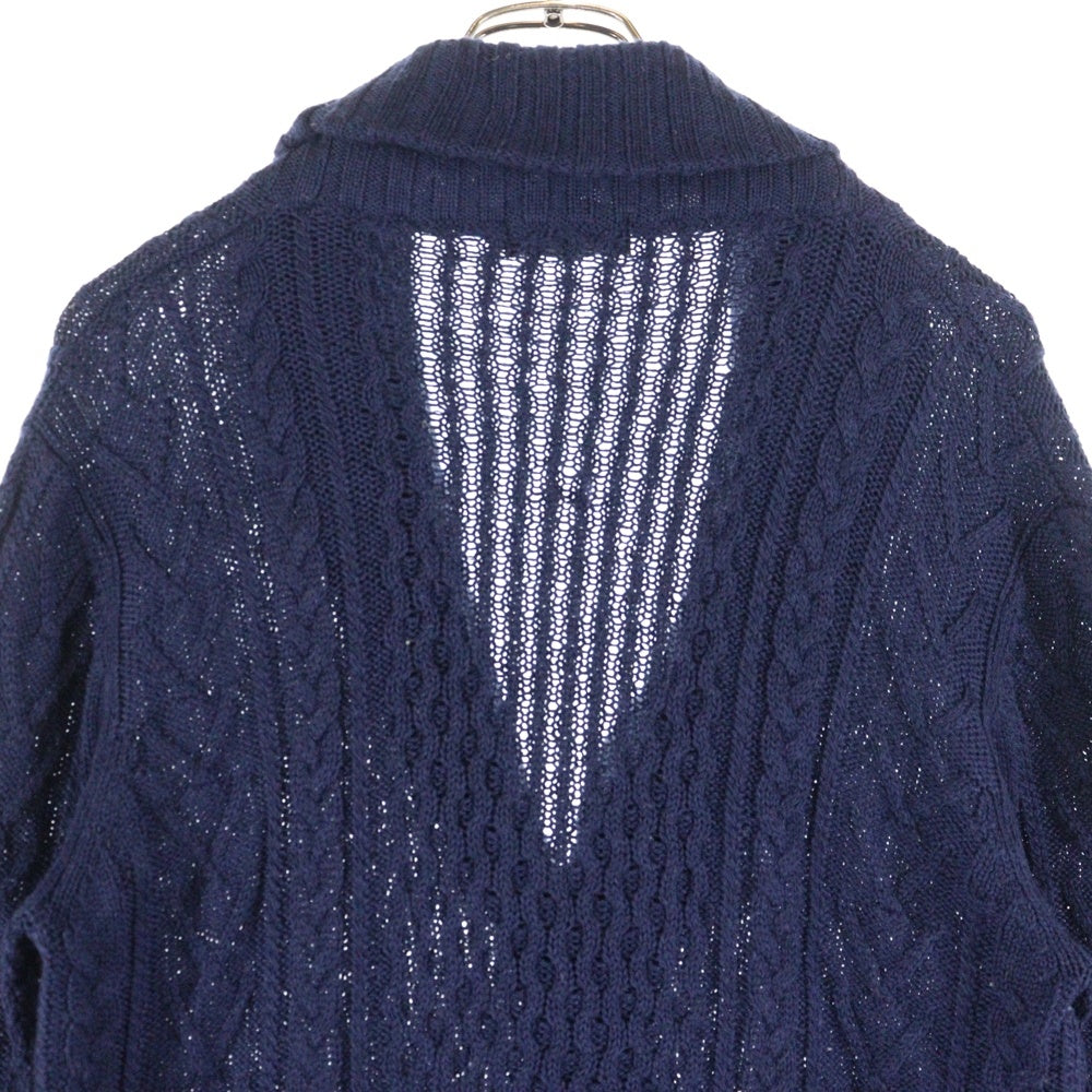 BURBERRY BLACK LABEL(バーバリー ブラックレーベル) ウールニットカーディガン ネイビー D1N06-505-29