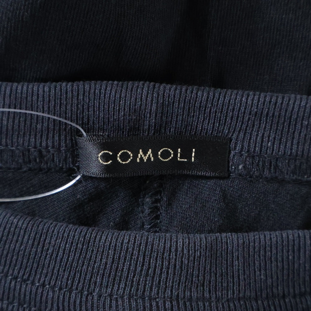 COMOLI(コモリ) 19AW フットボール クルーネック長袖Tシャツカットソー ブラック Q03-05002