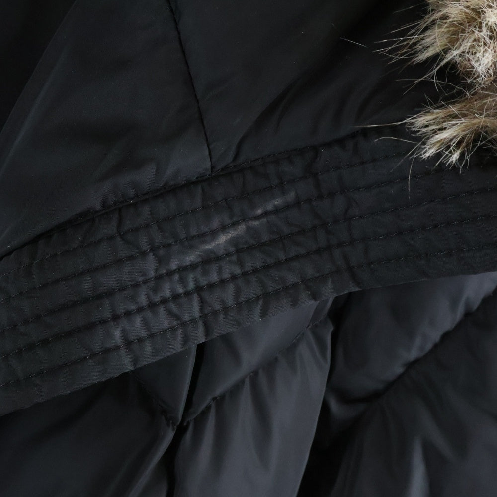 MONCLER(モンクレール) GENISSIAT GIUBBOTTO H20931C00047 54155 ファー付きダウンコート ブラック レディース