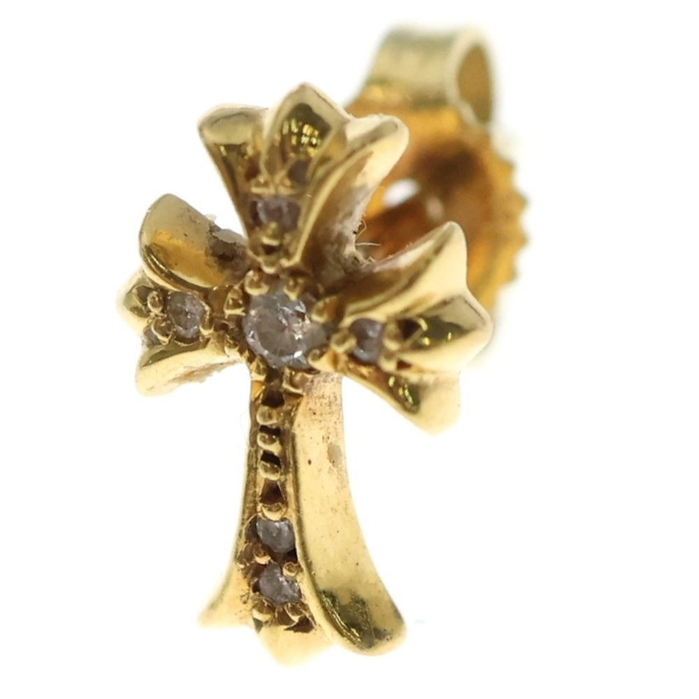 CHROME HEARTS(クロムハーツ) 22K CH CRS 2 FAT P/DIA CHクロスファット スタッドピアス PAVEダイヤ ゴールド BCA019