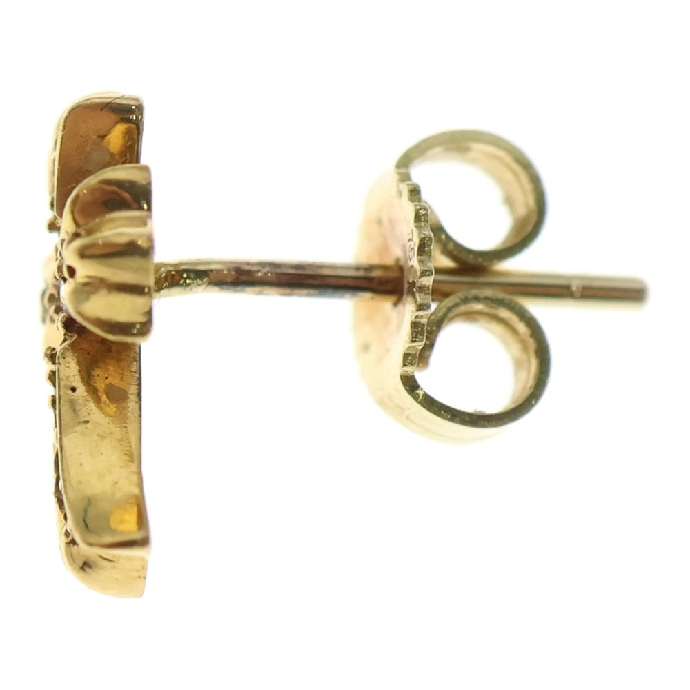 CHROME HEARTS(クロムハーツ) 22K CH CRS 2 FAT P/DIA CHクロスファット スタッドピアス PAVEダイヤ ゴールド BCA019