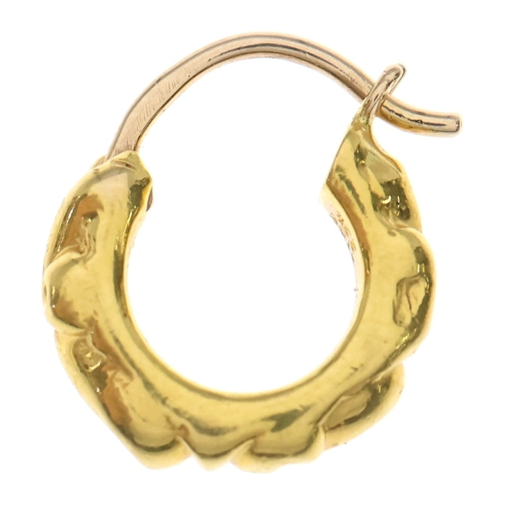 CHROME HEARTS(クロムハーツ) 22K TNY HOOP SCRL タイニースクロールフープピアス ゴールド