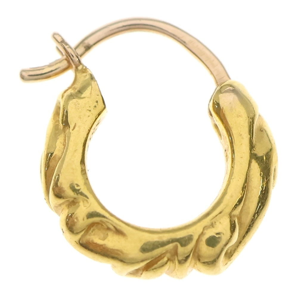 CHROME HEARTS(クロムハーツ) 22K TNY HOOP SCRL タイニースクロールフープピアス ゴールド