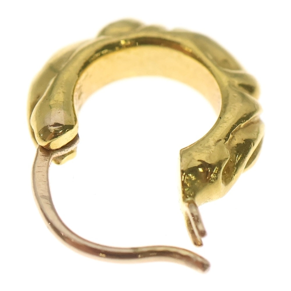 CHROME HEARTS(クロムハーツ) 22K TNY HOOP SCRL タイニースクロールフープピアス ゴールド