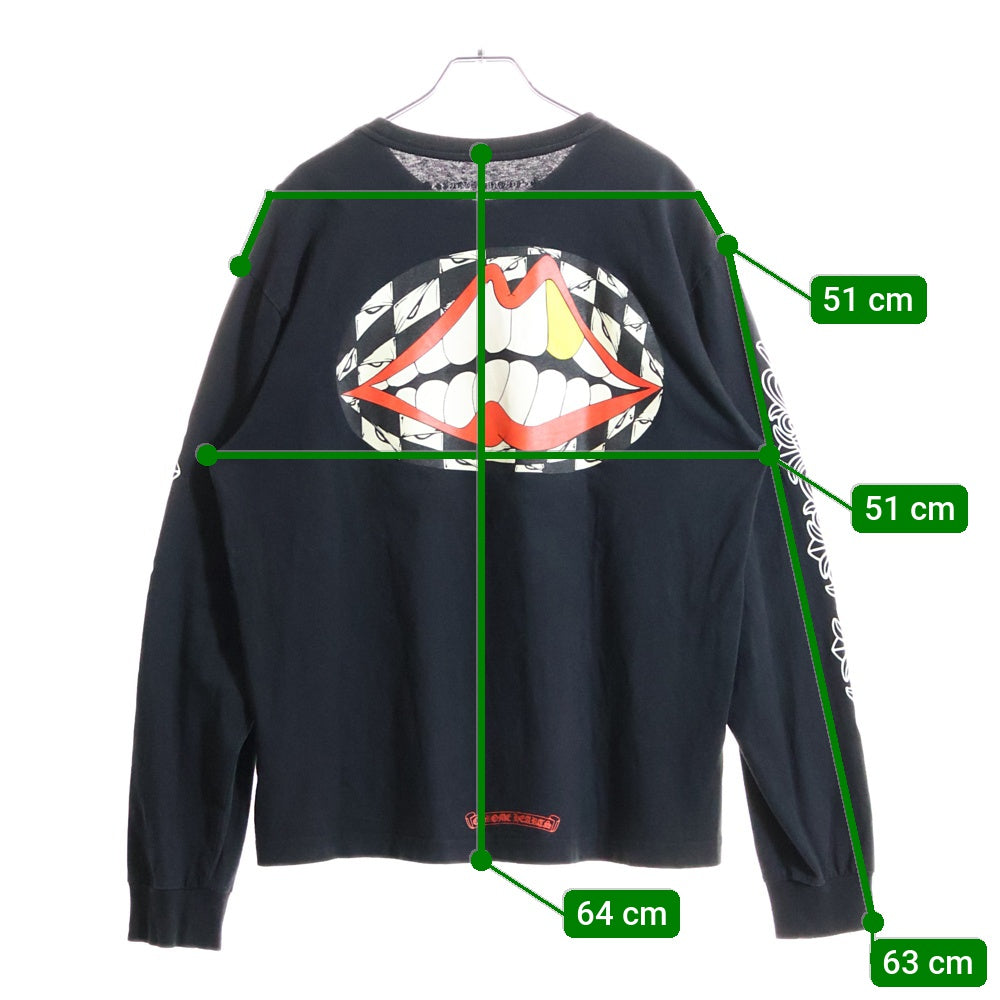 CHROME HEARTS(クロムハーツ) ×MATTY BOY 99eyes Chomper L/S Tee ×マッティボーイ チョンパープリント長袖Tシャツ ブラック