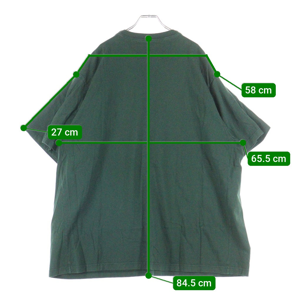 BALENCIAGA(バレンシアガ) 20SS UNISEX Print Tee フロントプリント レイヤード 半袖Tシャツ カットソー グリーン 657059 TKV97