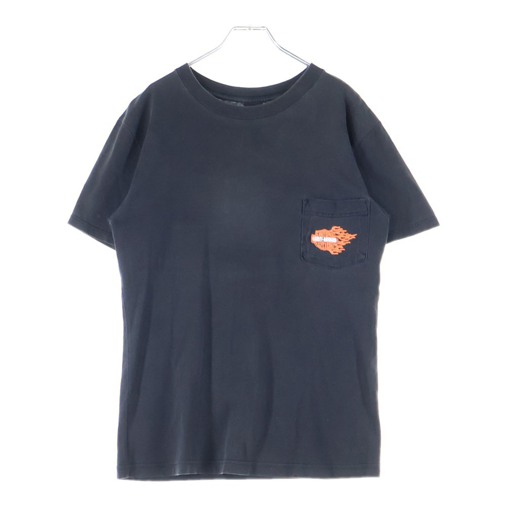 HARLEY DAVIDSON(ハーレーダビッドソン) 90s VINTAGE LAS VEGAS T-SHIRTS ヴィンテージ ラスベガス ロゴ刺繍半袖Tシャツ カットソー ブラック