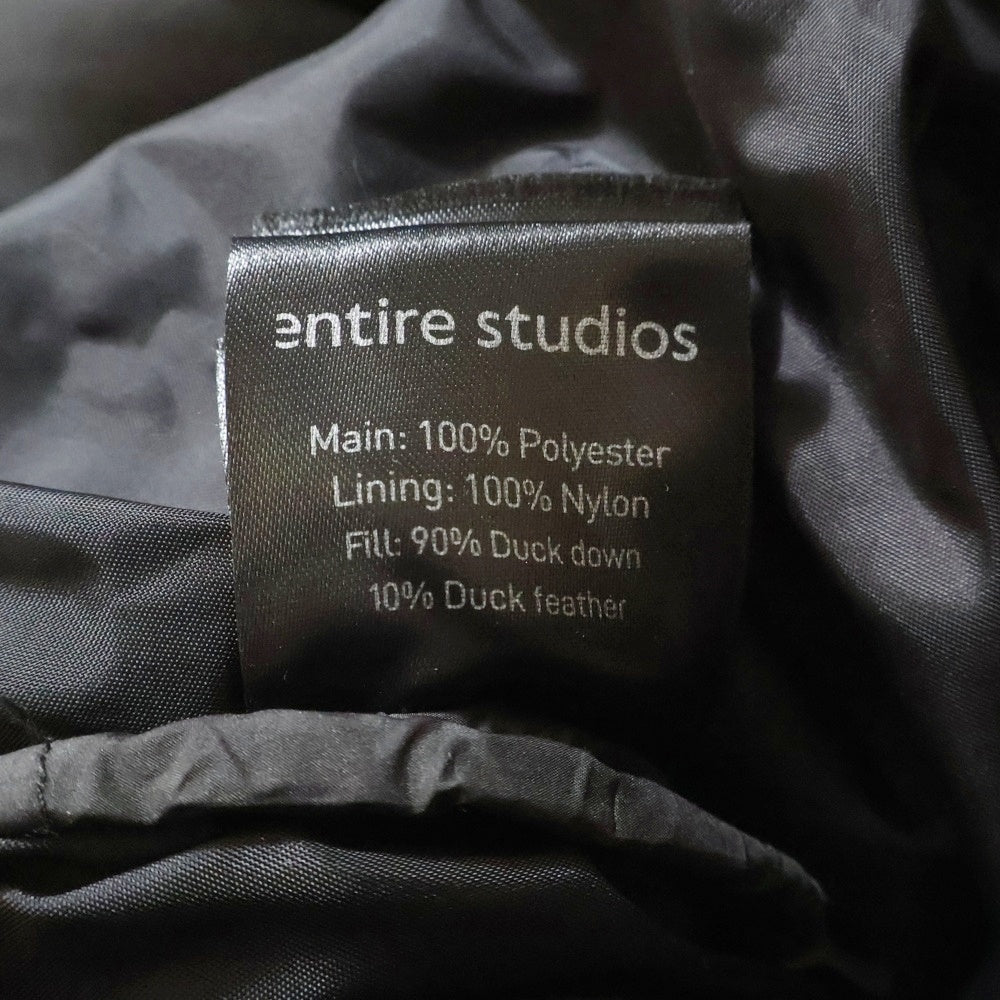 entire studios(エンタイア スタジオ) MML HOODED PUFFER ES2399 PO047 フーデッド パファーダウンジャケット ブラック