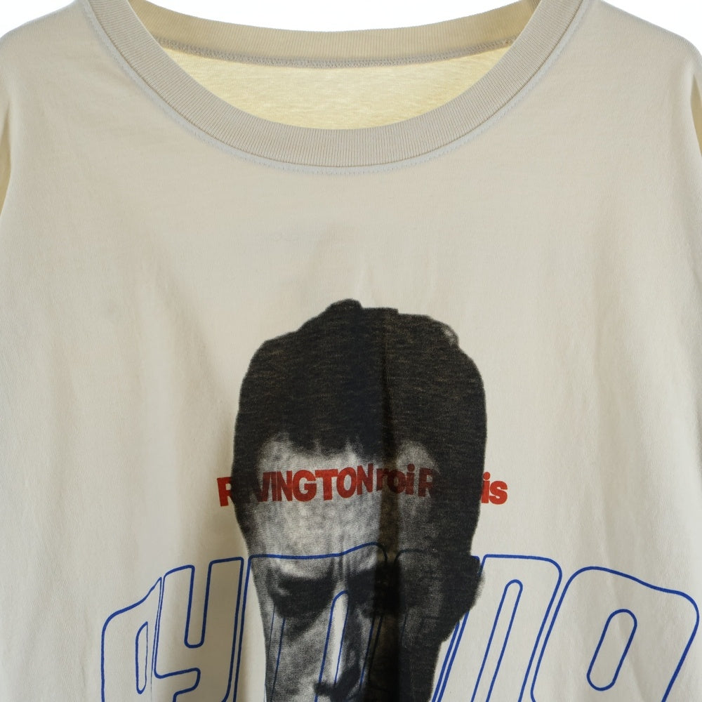 RRR123 RIVINGTON roi Rebis(リヴィントンロイレビス) Speak Dangerously Printed Cotton L/S Tee ロゴプリントコットン長袖Tシャツ ベージュ