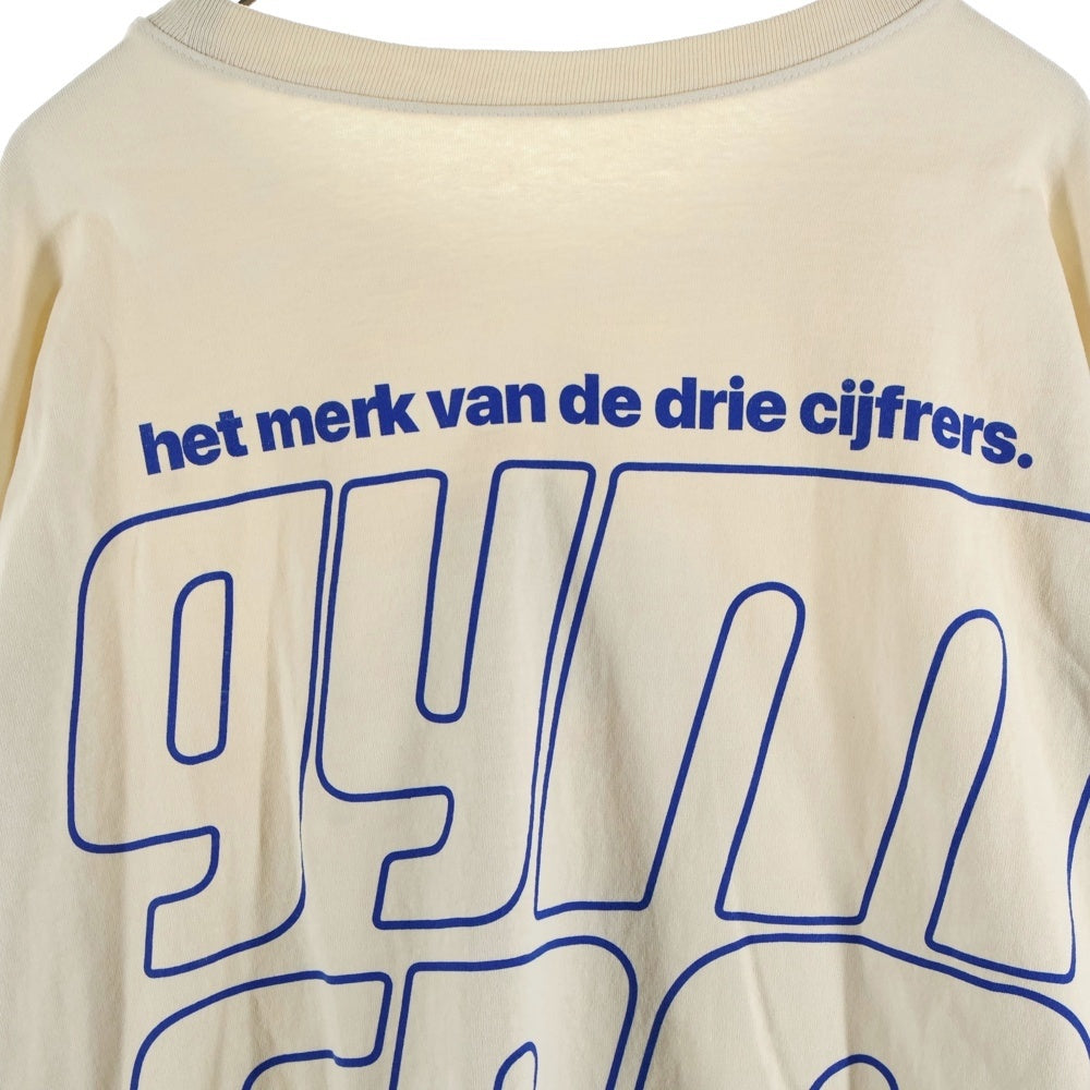 RRR123 RIVINGTON roi Rebis(リヴィントンロイレビス) Speak Dangerously Printed Cotton L/S Tee ロゴプリントコットン長袖Tシャツ ベージュ