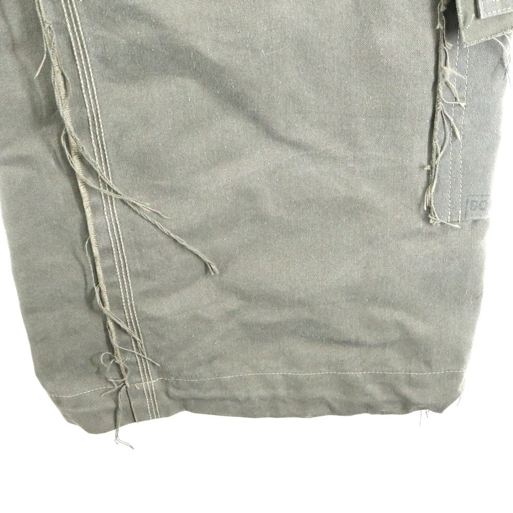 MINUS(マイナス) Slash Seam HBT Cargo ミリタリーカーゴパンツ カーキ