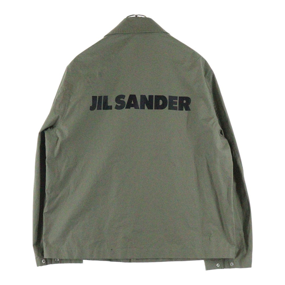 JIL SANDER(ジルサンダー) 23SS W BLOUSON 03 PNT J23BN0003 バックロゴ コットンポプリンコーチジャケット カーキ