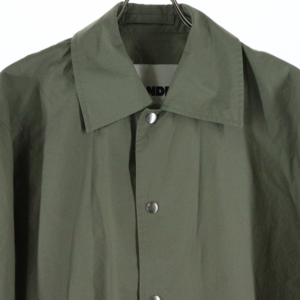 JIL SANDER(ジルサンダー) 23SS W BLOUSON 03 PNT J23BN0003 バックロゴ コットンポプリンコーチジャケット カーキ