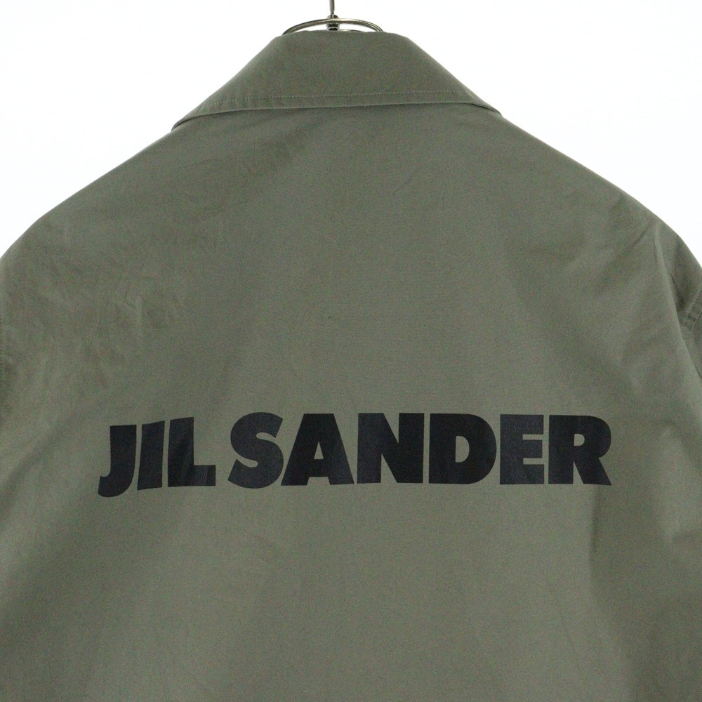 JIL SANDER(ジルサンダー) 23SS W BLOUSON 03 PNT J23BN0003 バックロゴ コットンポプリンコーチジャケット カーキ