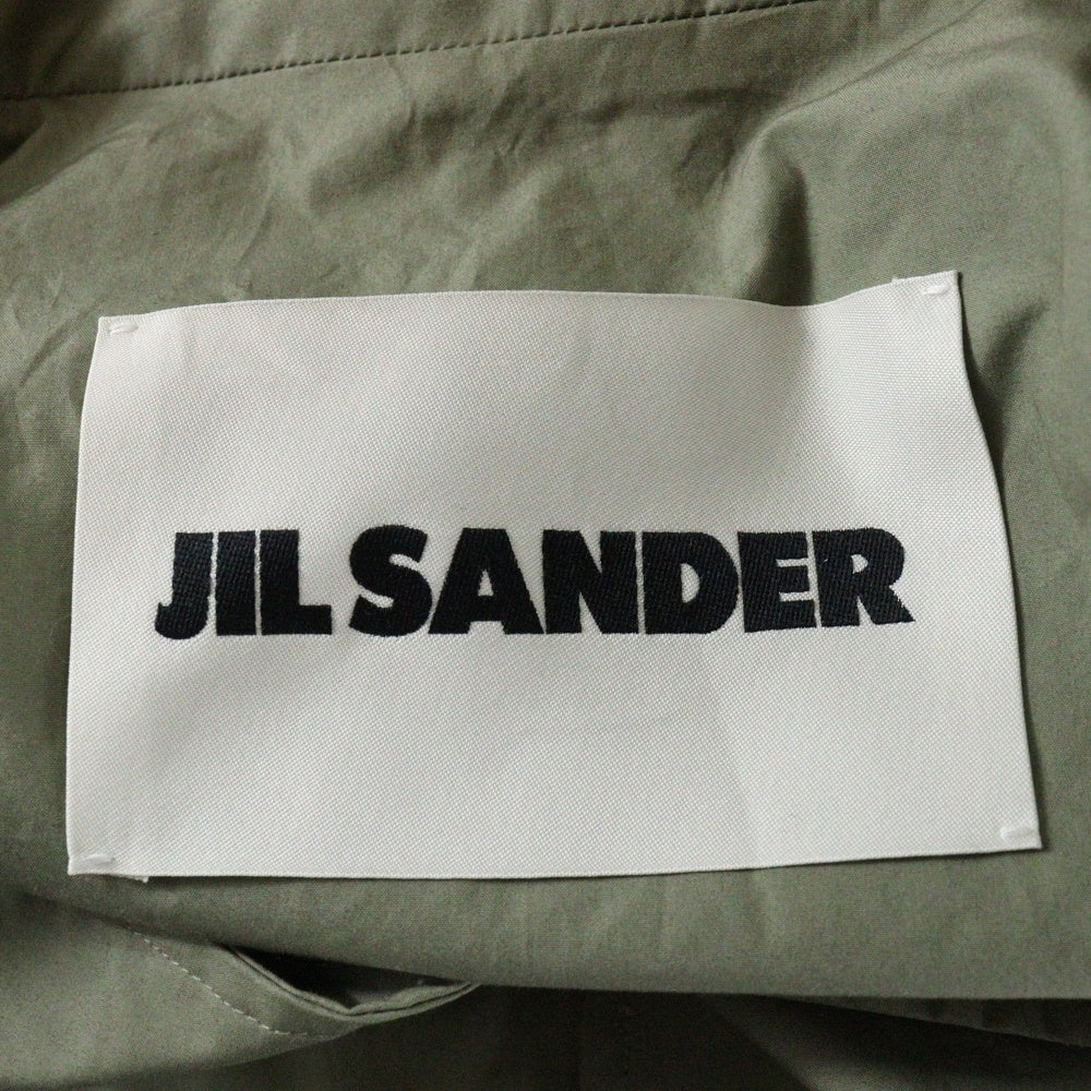 JIL SANDER(ジルサンダー) 23SS W BLOUSON 03 PNT J23BN0003 バックロゴ コットンポプリンコーチジャケット カーキ