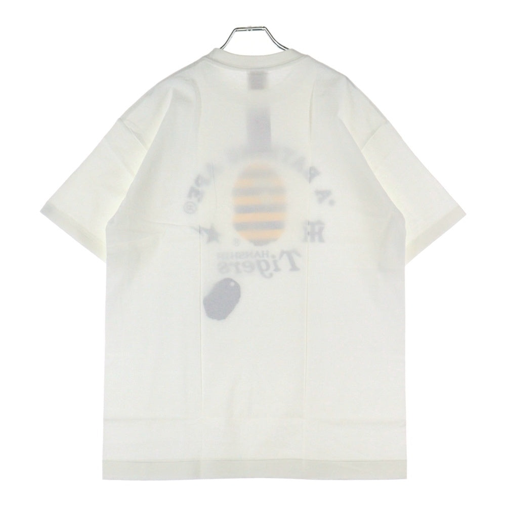 A BATHING APE(アベイシングエイプ) ×HANSHIN Tigers MTE-00306 ×阪神タイガース クルーネック半袖Tシャツカットソー ホワイト
