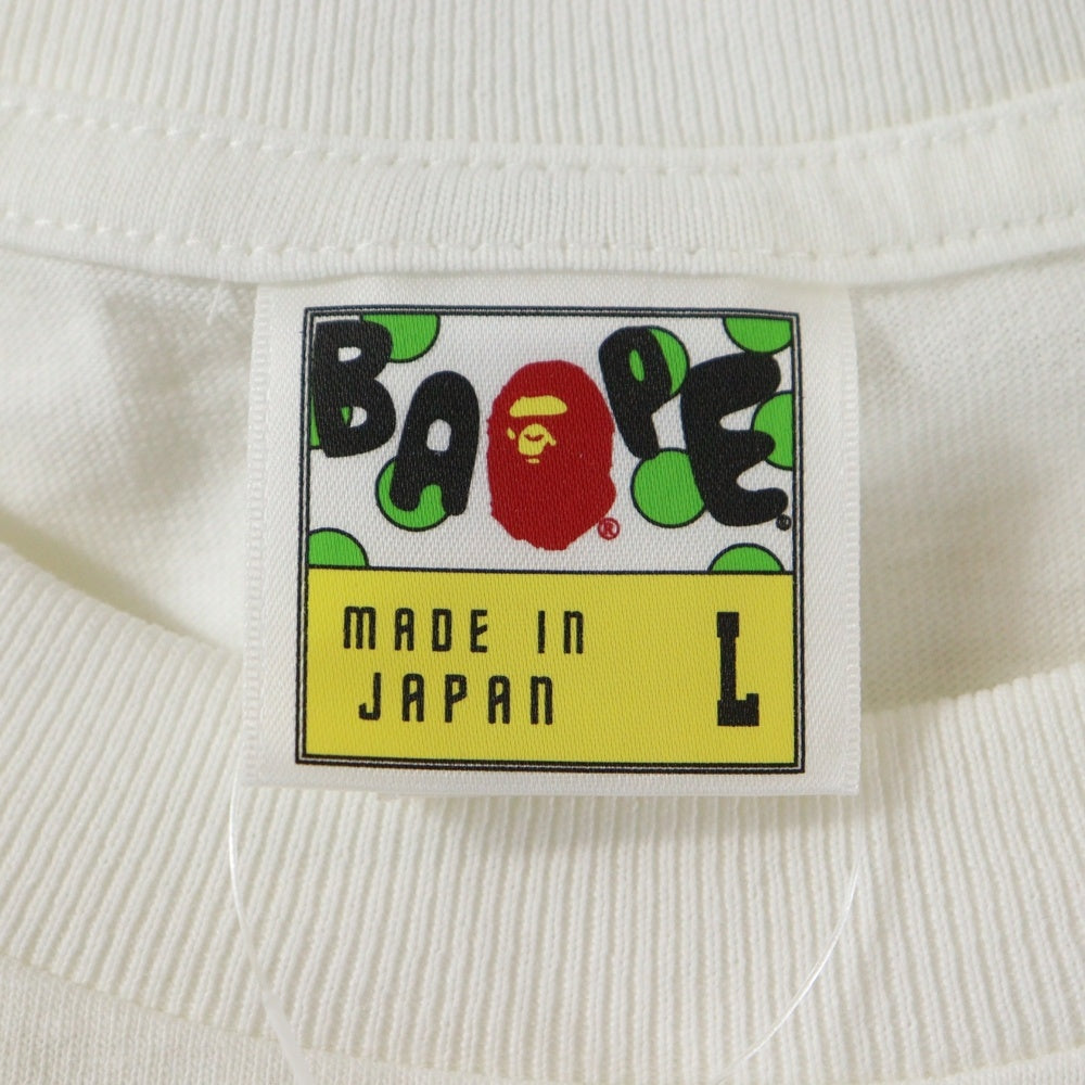 A BATHING APE(アベイシングエイプ) ×HANSHIN Tigers MTE-00306 ×阪神タイガース クルーネック半袖Tシャツカットソー ホワイト