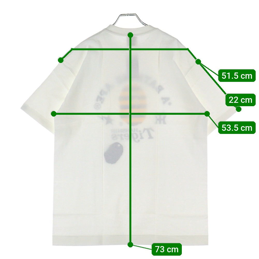 A BATHING APE(アベイシングエイプ) ×HANSHIN Tigers MTE-00306 ×阪神タイガース クルーネック半袖Tシャツカットソー ホワイト
