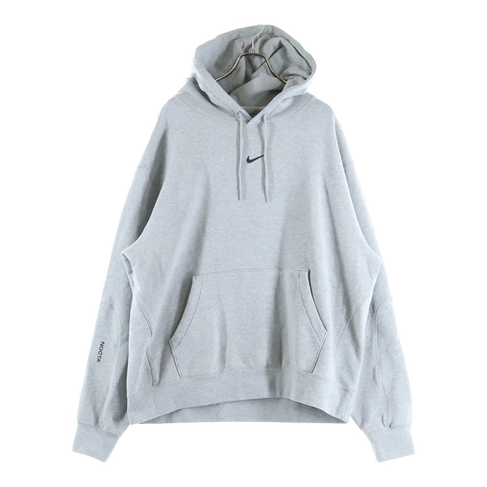 NIKE(ナイキ) NRG NOCTA CS HOODIE FN7659-063 ロゴ フリース プルオーバーパーカー フーディー グレー