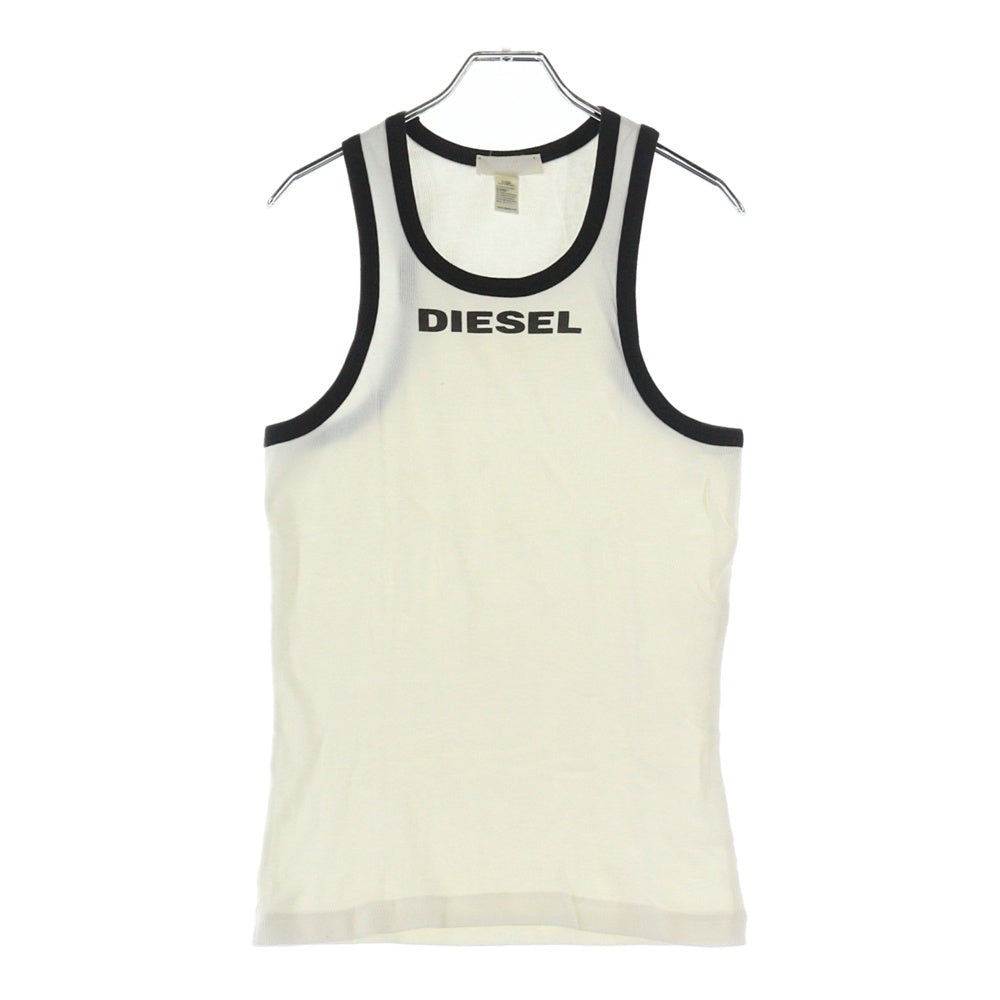 DIESEL(ディーゼル) LOGO PRINT TANK TOP ロゴプリントタンクトップ ホワイト