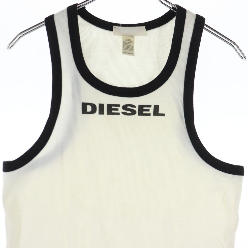 DIESEL(ディーゼル) LOGO PRINT TANK TOP ロゴプリントタンクトップ ホワイト