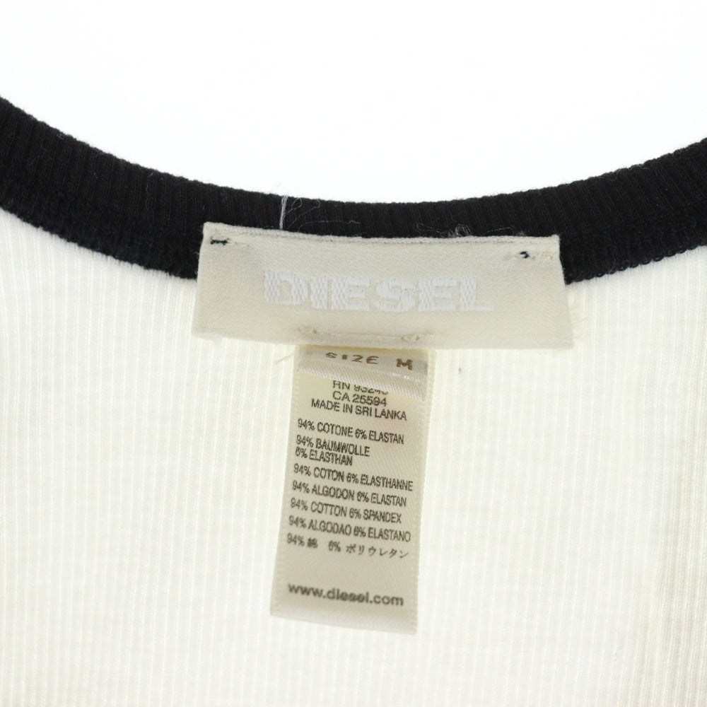 DIESEL(ディーゼル) LOGO PRINT TANK TOP ロゴプリントタンクトップ ホワイト