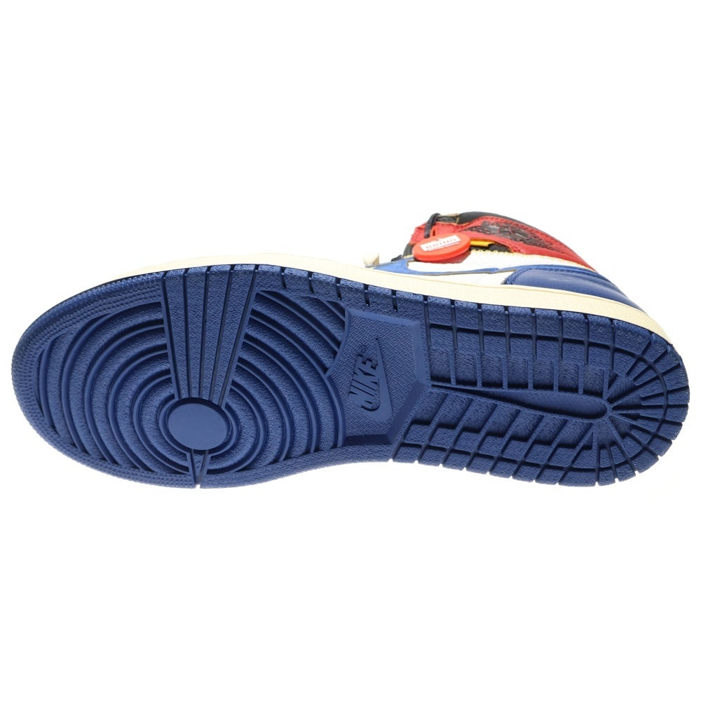 NIKE(ナイキ) ×UNION AIR JORDAN 1 RETRO HI NRG BV1300-146 ×ユニオン エアジョーダン1 レトロ ハイカットスニーカー ホワイト/ブルー/レッド US10.5/28.5cm