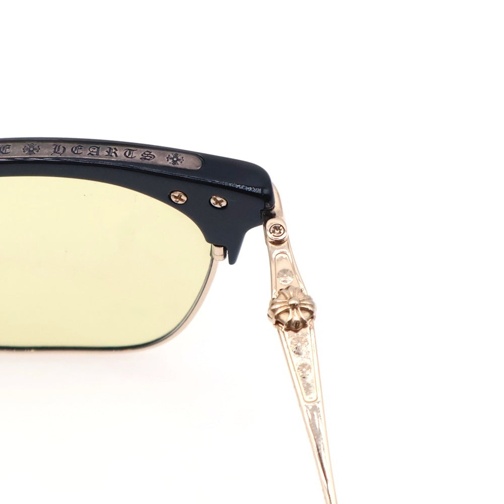 CHROME HEARTS(クロムハーツ) SLUNTRADICTION ウェリントンサングラス 眼鏡 アイウェア カラーレンズ ブラック/ゴールド