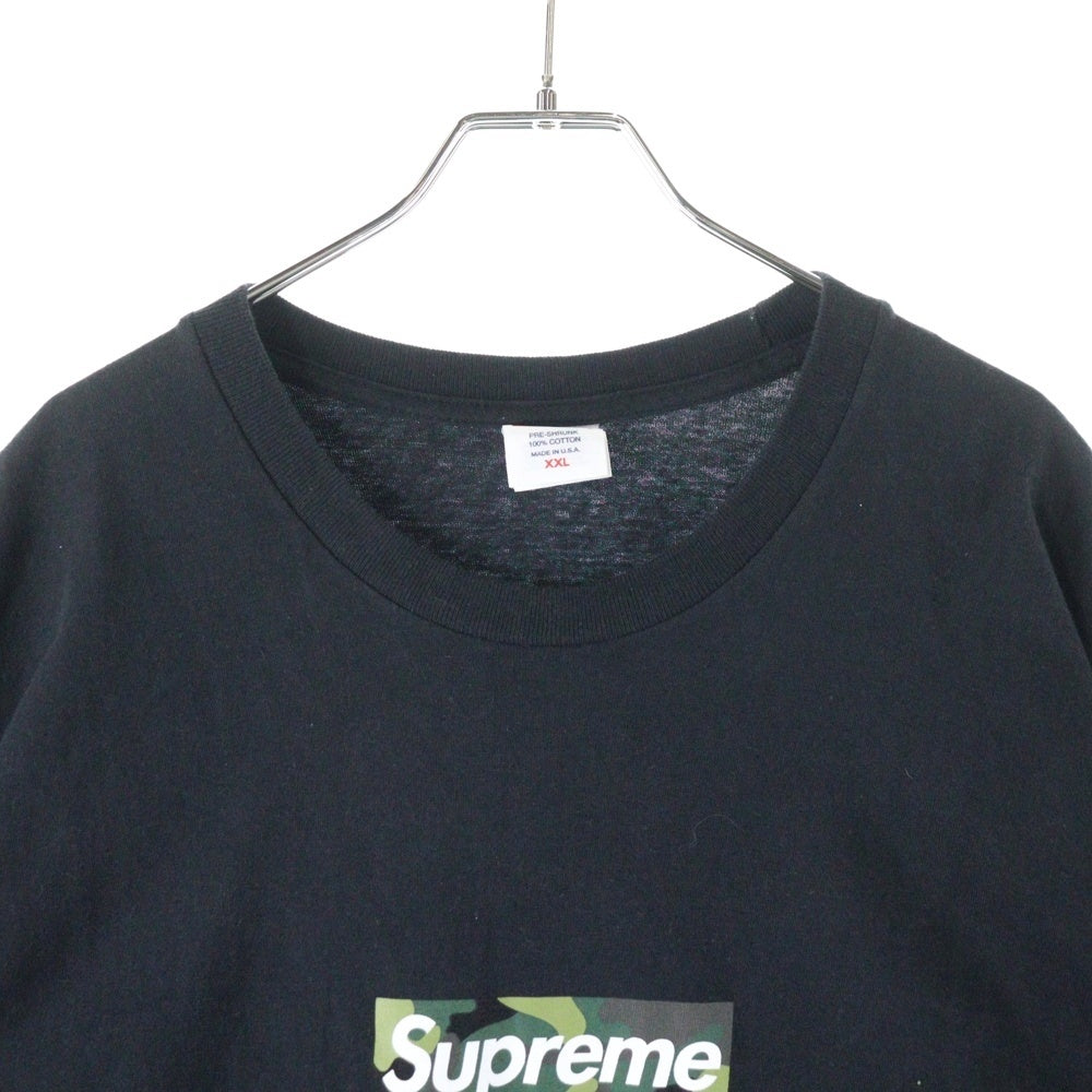 SUPREME(シュプリーム) 23AW Box Logo Tee Camo カモフラージュ 迷彩 ボックスロゴ クルーネック 半袖Tシャツ カットソー ブラック