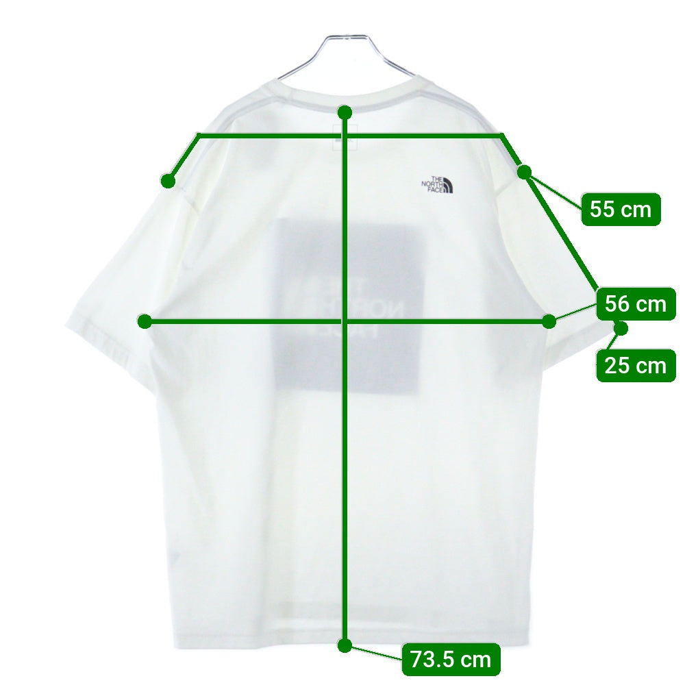 THE NORTH FACE(ザノースフェイス) スクエアロゴ クルーネック半袖Tシャツカットソー ホワイト/ブラック NT32234