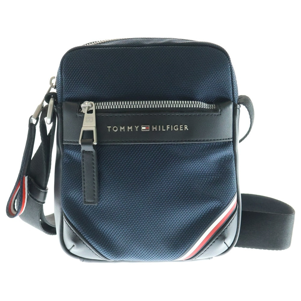 TOMMY HILFIGER(トミーヒルフィガー) ロゴ ベーシック ショルダーバッグ ネイビー