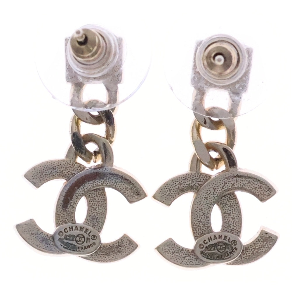CHANEL(シャネル) ココマーク ラインストーンピアス AB9352 ゴールド レディース