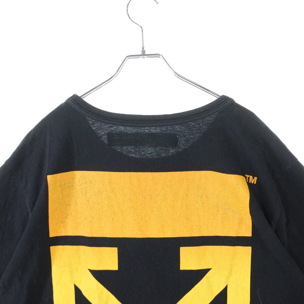 OFF-WHITE(オフホワイト) 18SS Gradient Caravaggio Tee OMAA027S18185076 グラディエント カラヴァッジオ 両面プリント クルーネック半袖Tシャツカットソー ブラック