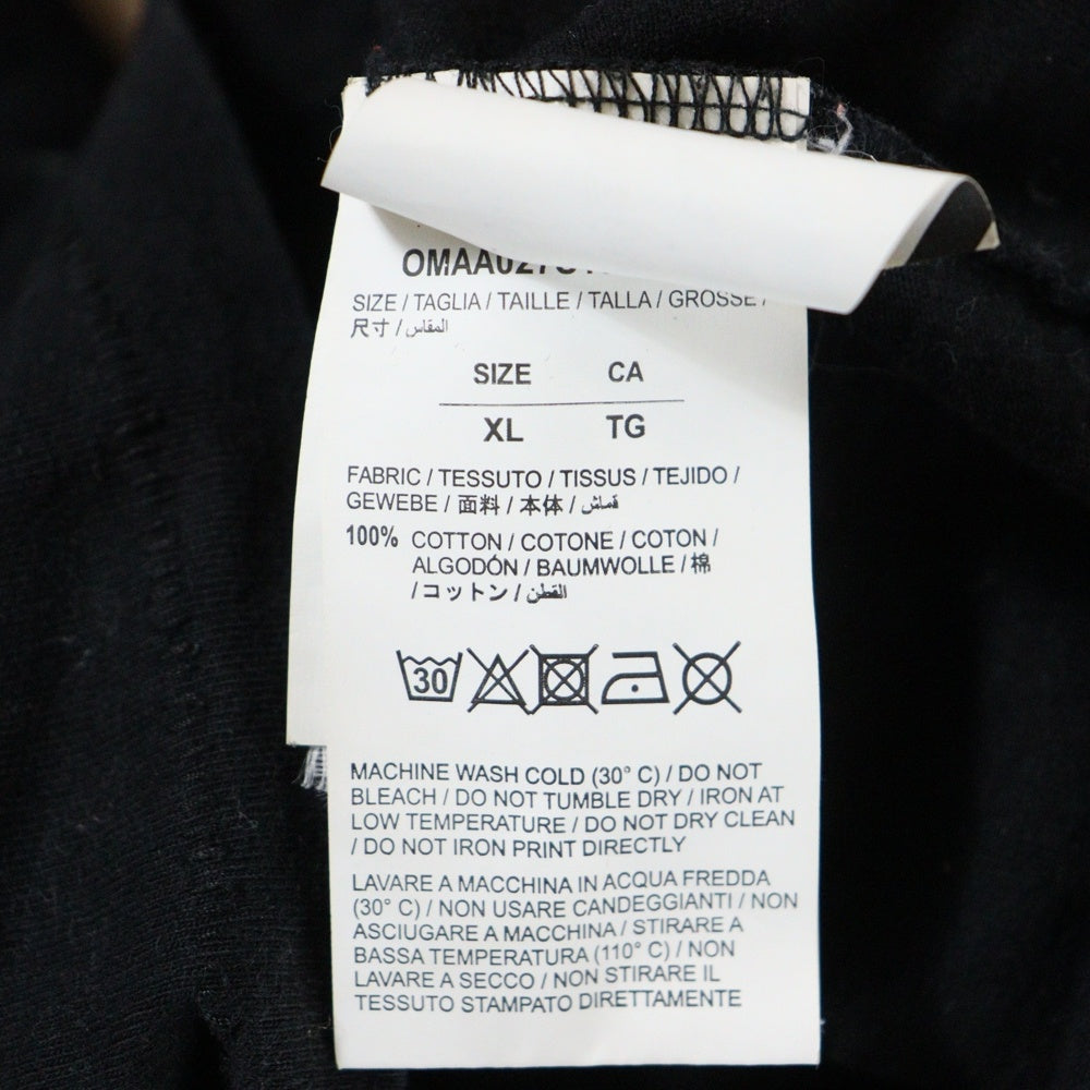 OFF-WHITE(オフホワイト) 18SS Gradient Caravaggio Tee OMAA027S18185076 グラディエント カラヴァッジオ 両面プリント クルーネック半袖Tシャツカットソー ブラック