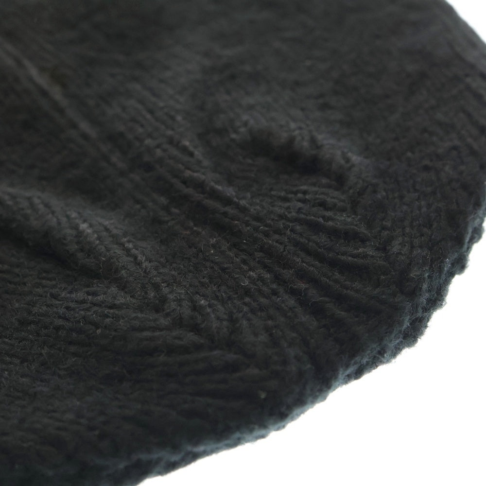 BREATH(ブレス) 25AW SOUTHSIDE CROSS DAMAGE BEANIE BR25AW-AC8006 クロスモチーフビーニー ニット帽子 ブラック