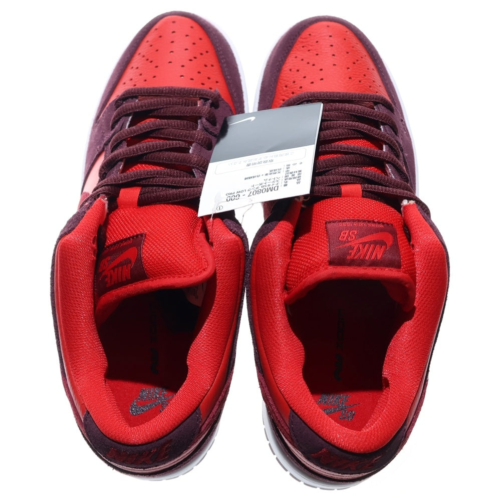 NIKE SB(ナイキエスビー) DUNK LOW PRO CHERRY DM0807-600 ダンクロープロ チェリー ローカットスニーカー シューズ レッド US9/27cm