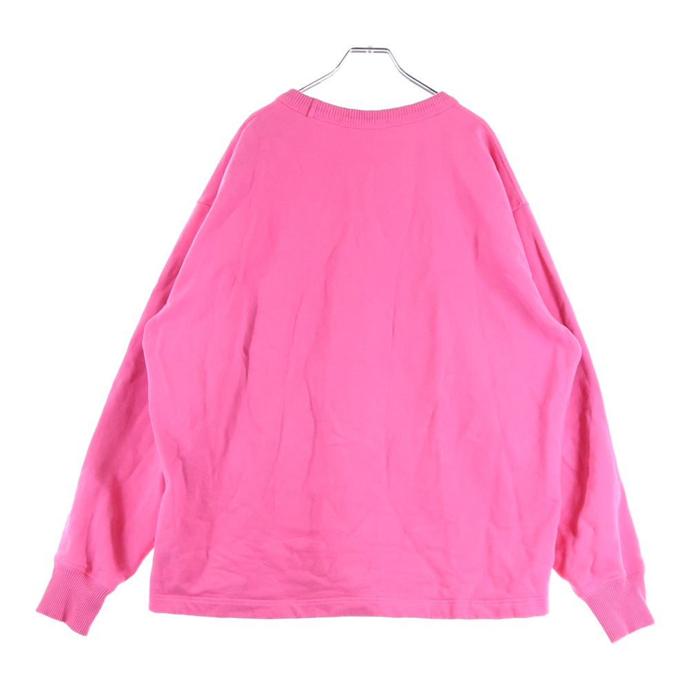 Acne Studios(アクネ ストゥディオズ) スタンプロゴ クルーネックスウェットトレーナー ピンク FN-MN-SWEA000342