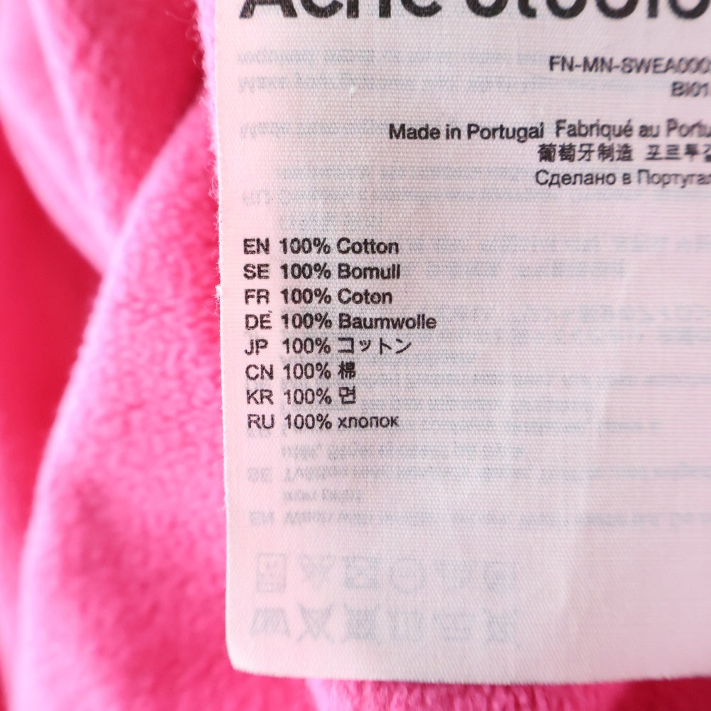 Acne Studios(アクネ ストゥディオズ) スタンプロゴ クルーネックスウェットトレーナー ピンク FN-MN-SWEA000342