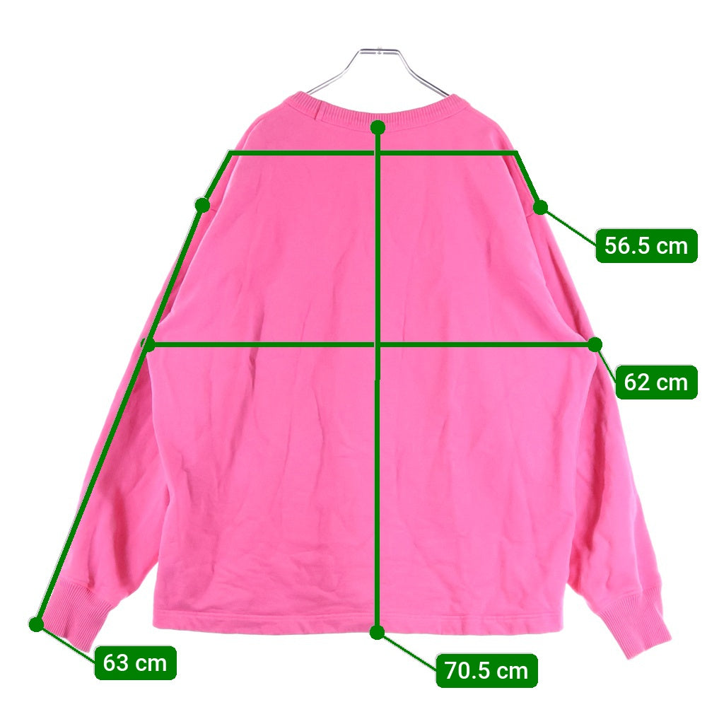 Acne Studios(アクネ ストゥディオズ) スタンプロゴ クルーネックスウェットトレーナー ピンク FN-MN-SWEA000342