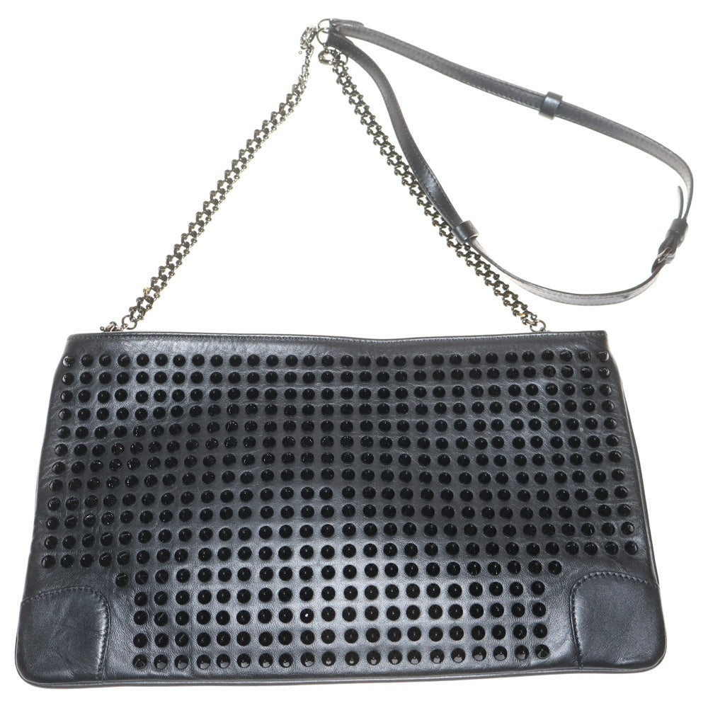 クリスチャン ルブタン ブラック スタッズ ハンドバッグ ショルダー