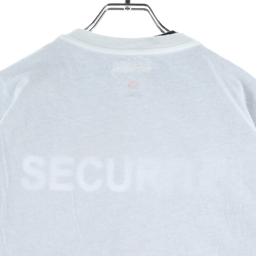 VETEMENTS(ヴェトモン) 17SS ×Hanes Oversized Double-Layer Tee WSS17HA10 ×ヘインズ オーバーサイズ ダブルレイヤード クルーネック半袖Tシャツカットソー ホワイト/ブラック