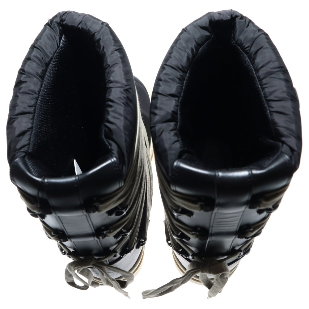 MONCLER(モンクレール) 23AW ×Rick Owens BIG ROCKS PADDED BOOTS I209N4H00020 M3863 ×リックオウエンス パデットブーツ ロゴダウンブーツ ブラック/ホワイト