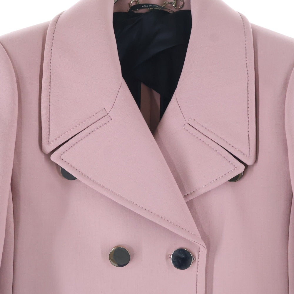 GUCCI(グッチ) 14AW ボンディング ロングチェスターダブルコート ピンク レディース 363281