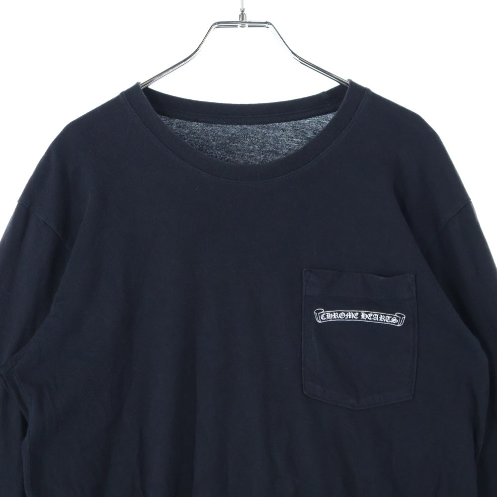 CHROME HEARTS(クロムハーツ) Arm Cross Print L/S Tee アームクロスプリントクルーネックロングスリーブTシャツカットソー ロンT ブラック