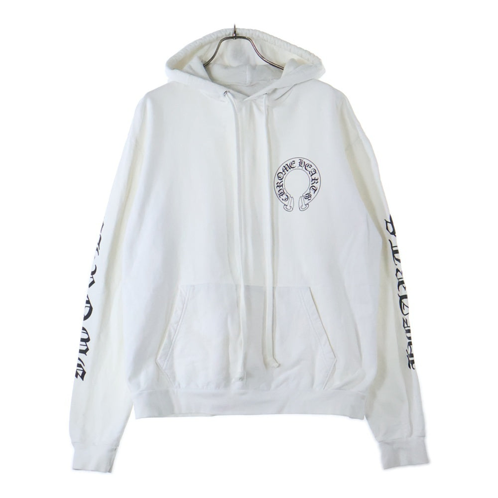 CHROME HEARTS(クロムハーツ) ×MATTY BOY Chomper Horseshoe Hoodie マッティボーイ チョンパーホースシュー スウェットプルオーバーフーディーパーカー ホワイト