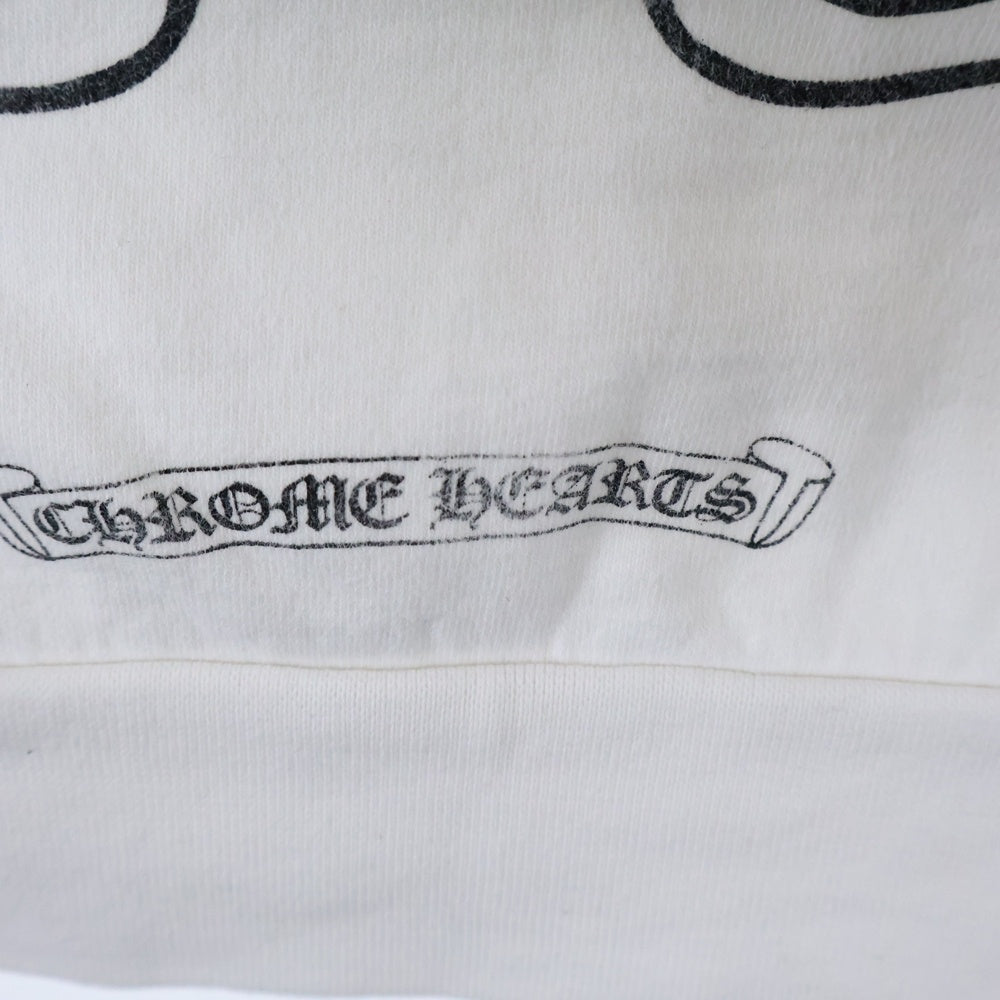 CHROME HEARTS(クロムハーツ) ×MATTY BOY Chomper Horseshoe Hoodie マッティボーイ チョンパーホースシュー スウェットプルオーバーフーディーパーカー ホワイト