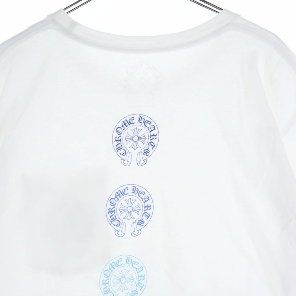 CHROME HEARTS(クロムハーツ) Multicolor Back Horseshoe Tee マルチカラーバックホースシュー クルーネック半袖Tシャツカットソー ホワイト